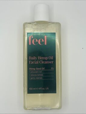 NEW Feel Beauty Daily Hemp Oil Facial Cleanser Vegan Cruelty-Free